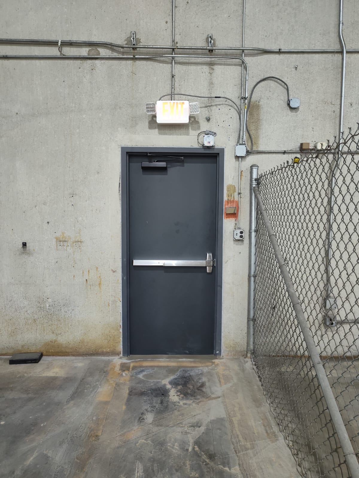 Exit Door with Panic Hardware